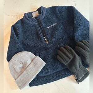 Kid cold weather bundle Columbia, Black Diamond